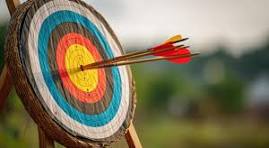 Archery target close up